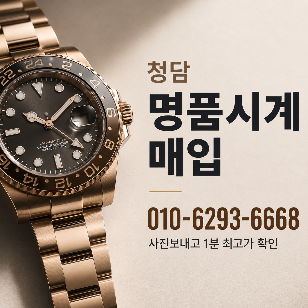 청담 명품시계판매, 시세와 실입금가 차이